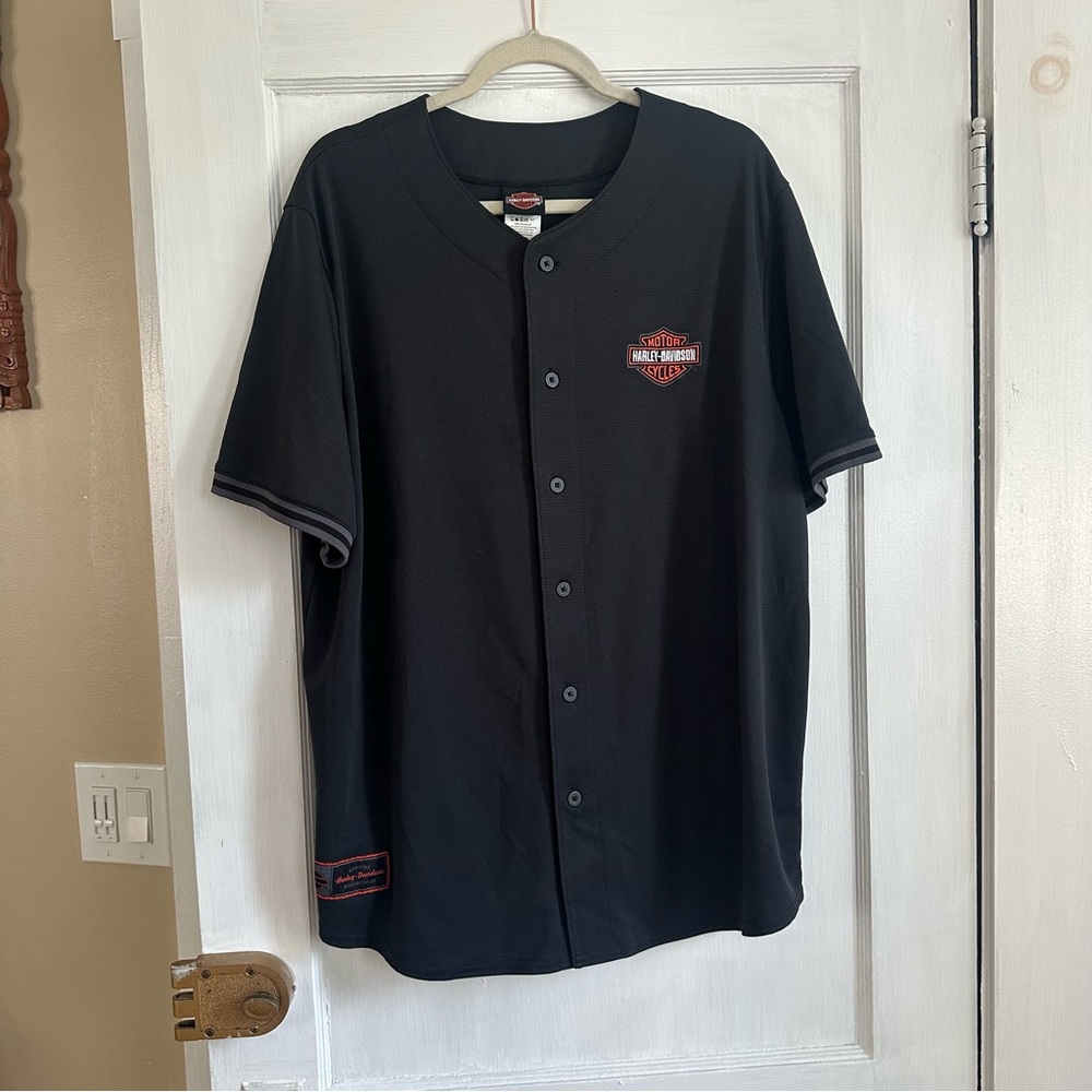 Harley-Davidson Black Jersey Shirt with Logo